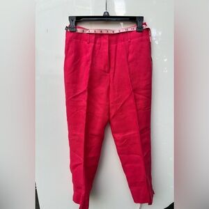 Talbots 100% Linen Hot pink Petite Pants